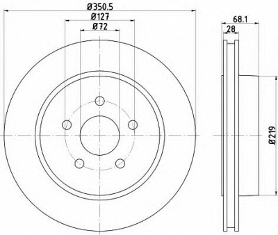HELLA PAGID 8dd355120911 -  Тормозной диск